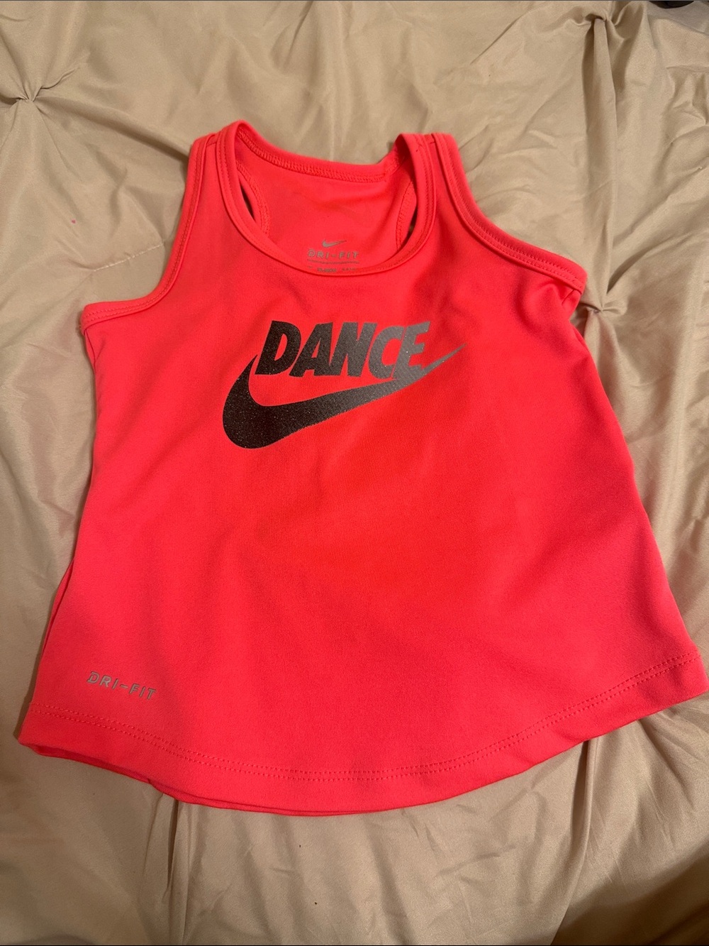 Nike Neon Coral Dri-FIT Dance Tank Top